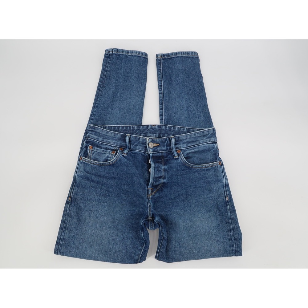 Buck Mason Jeans Mens 29x34 Button Fly Maverick Slim Double Dipped Denim Stretch